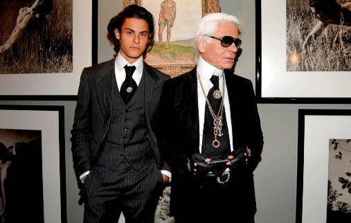 Karl Lagerfeld & Baptiste Giabiconi