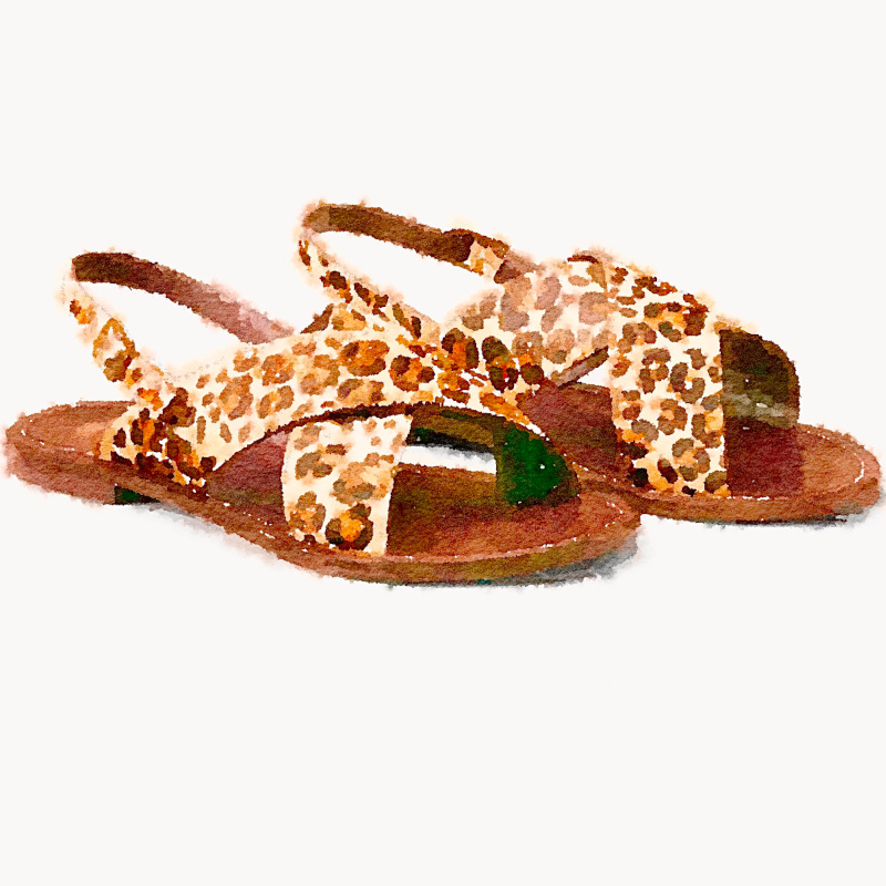Wanted: des sandales lopard minimalistes