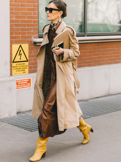 Camel + marron + jaune = le bon mix