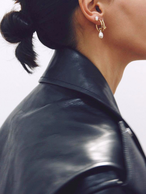 Perles + cuir = le bon mix
