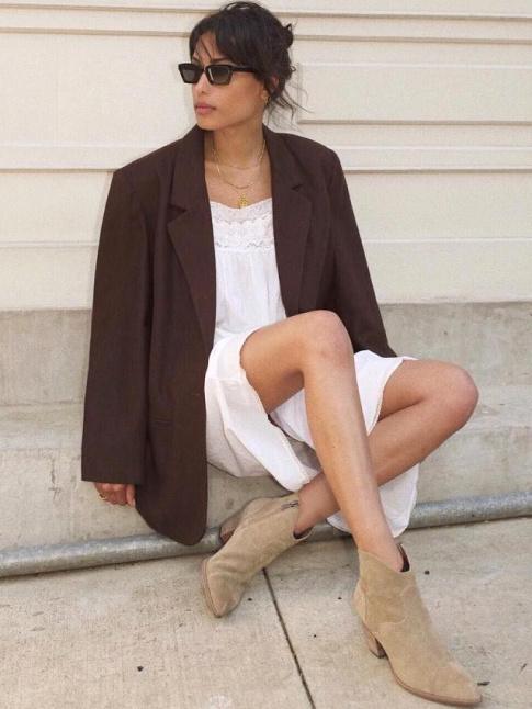 Oui au blazer XL port en guise de maxi gilet doudou !