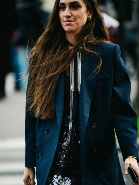 Blazer masculin oversize + sequins = le bon mix