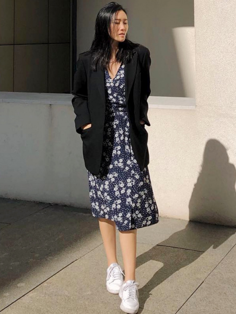 Le blazer, la veste de demi-saison idale pour twister nos petites robes fleuries !