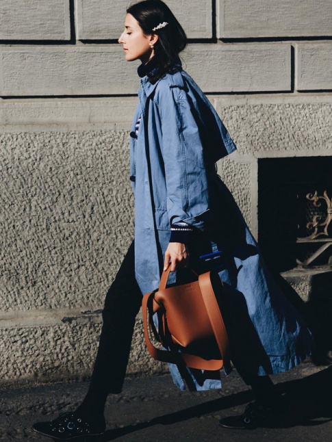 Troquer son trench camel contre un modle bleu fume, ou comment se remonter le moral les jours de pluie !