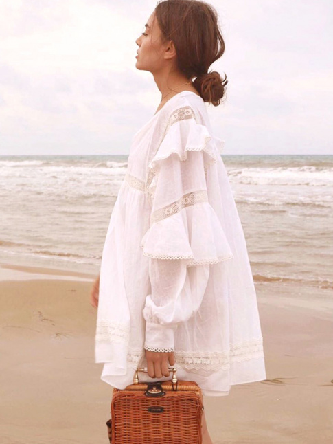 La mini robe ample blanche, l'allie des ts boho romantiques !