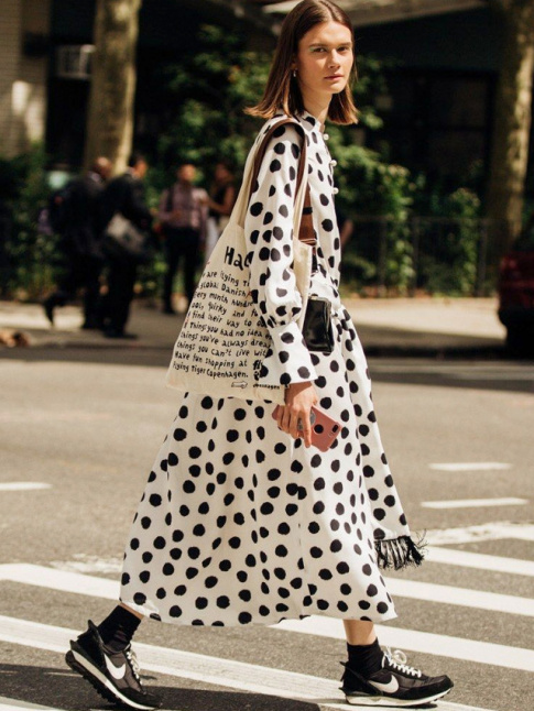 Quand le mix noir et blanc est prtexte  la fantaisie sporty/graphique !