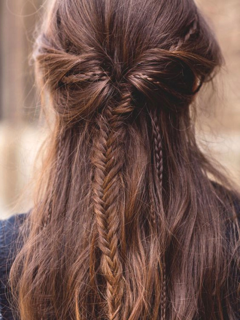 Tresse pi + mini tresses = le bon mix