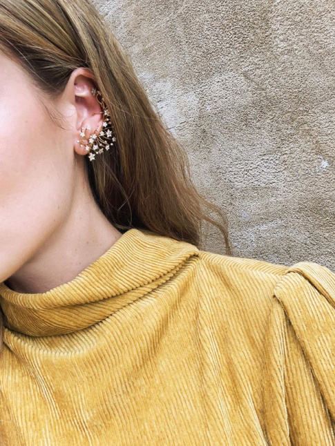 Constellation florale + velours ctel jaune satin = le bon mix