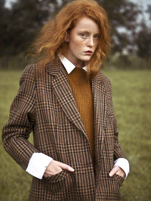 Rien de tel qu'une chevelure rousse  peine dompte pour sublimer un look de gentleman farmer !