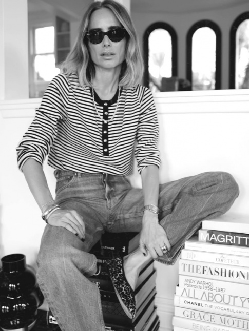 Rayures marinire + touche de lopard + jean = le bon mix