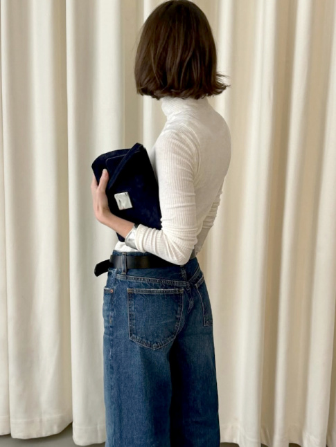 Pull chaussette + jean large = le bon mix