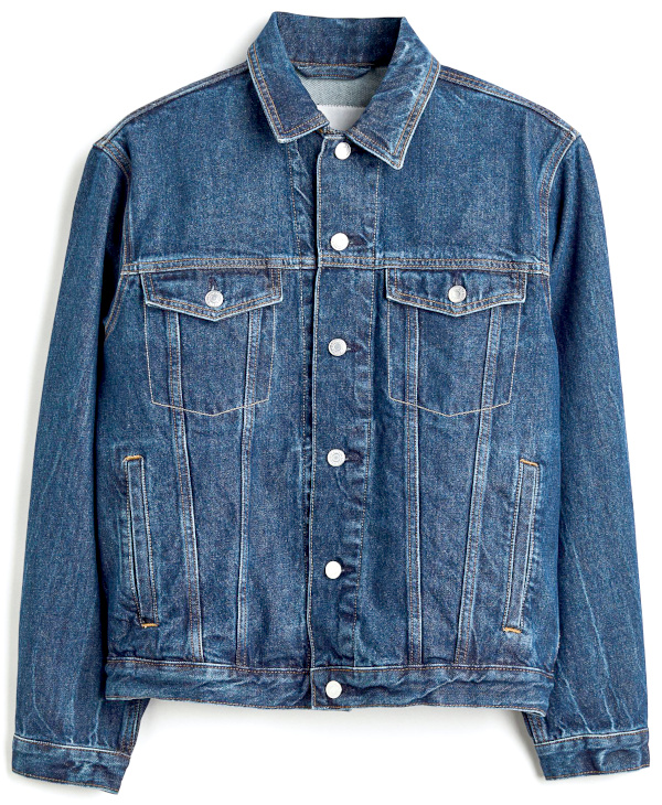 Veste en jean bleu fonc