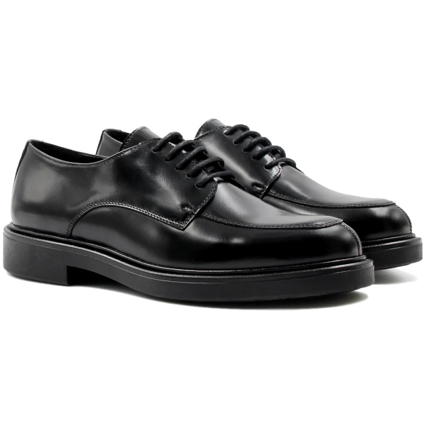 Derbies cuir brillant noir