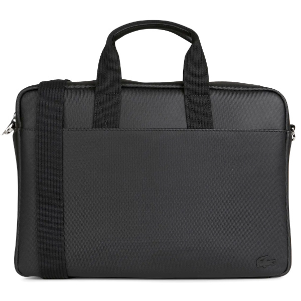 Sac ordinateur en toile enduite | Noir