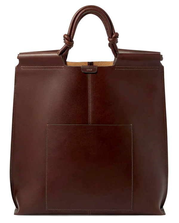 Sac en cuir pais marron fonc