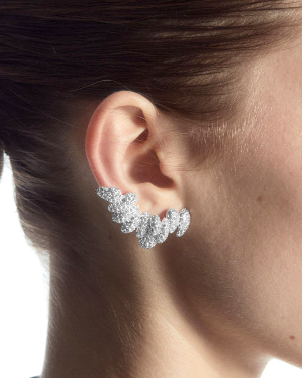 PUCES D'OREILLES GRIMPANTES DPAREILLES STRASS