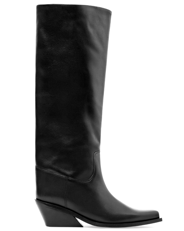 BOTTES SANTIAGS HAUTES CUIR noir