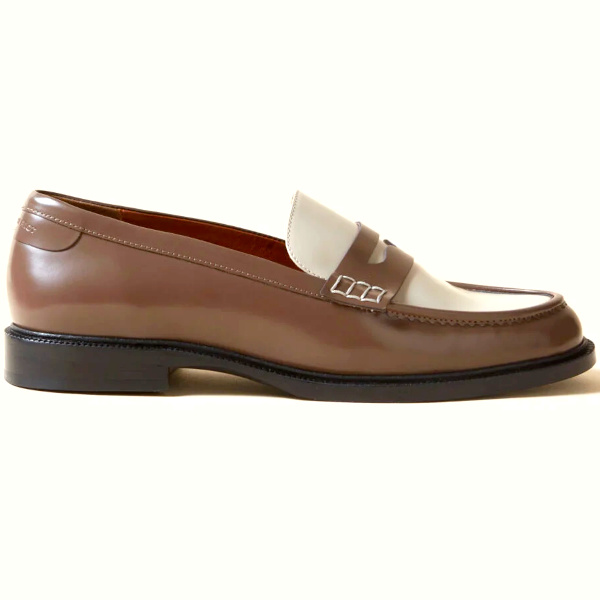 MOCASSINS VERNIS BICOLORES marron