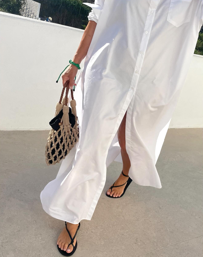 Rien de tel qu'un petit détail vert pour égayer un look noir et blanc !