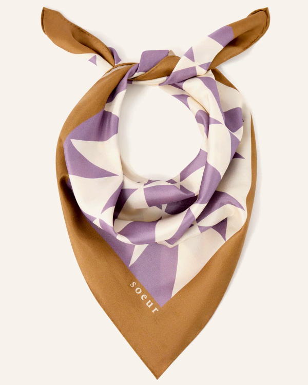 foulard en doupion de soie imprime