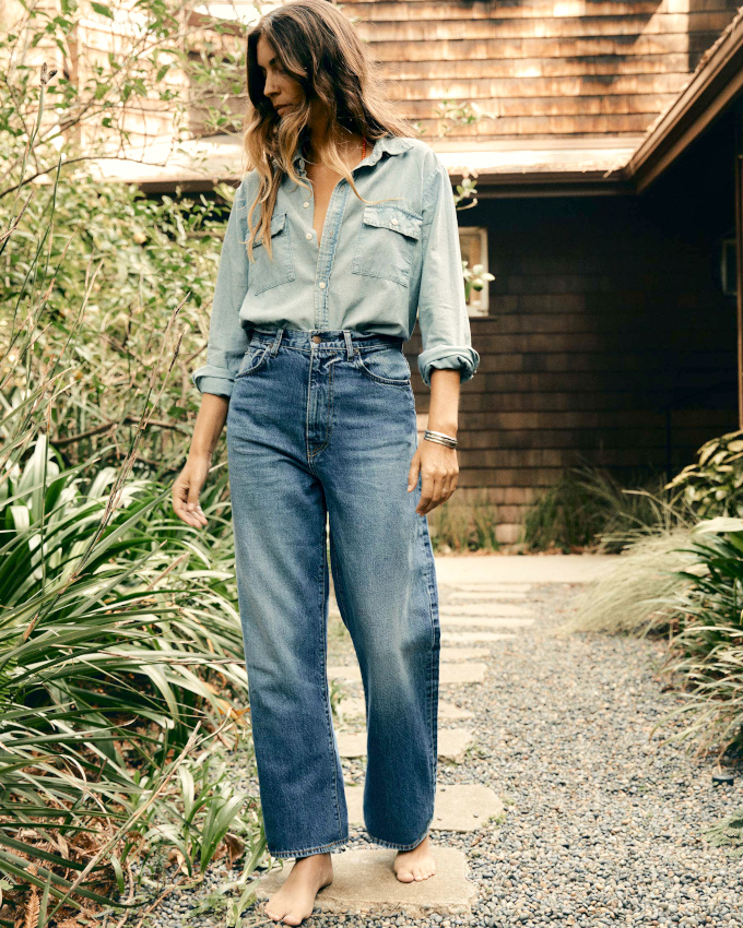 Jean foncé + chemise en jean clair = le bon mix