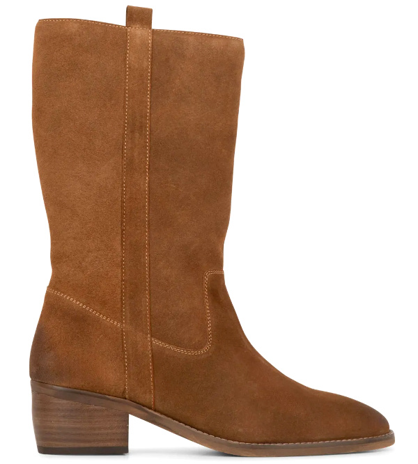 Bottes  talons en cuir velours | Marron