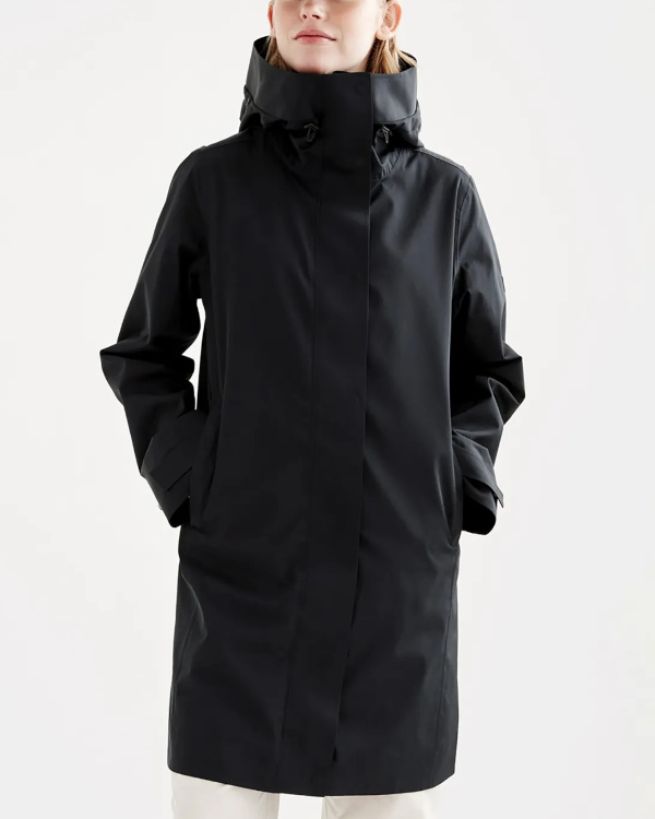 Parka impermable col montant | Noir