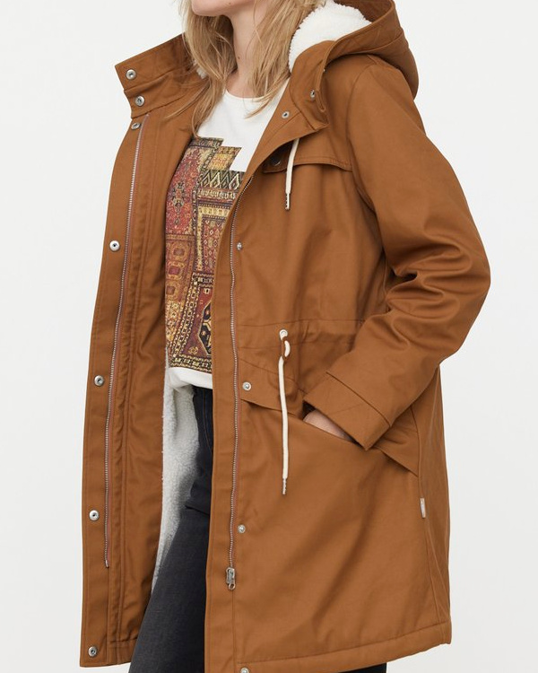 Parka manches longues camel