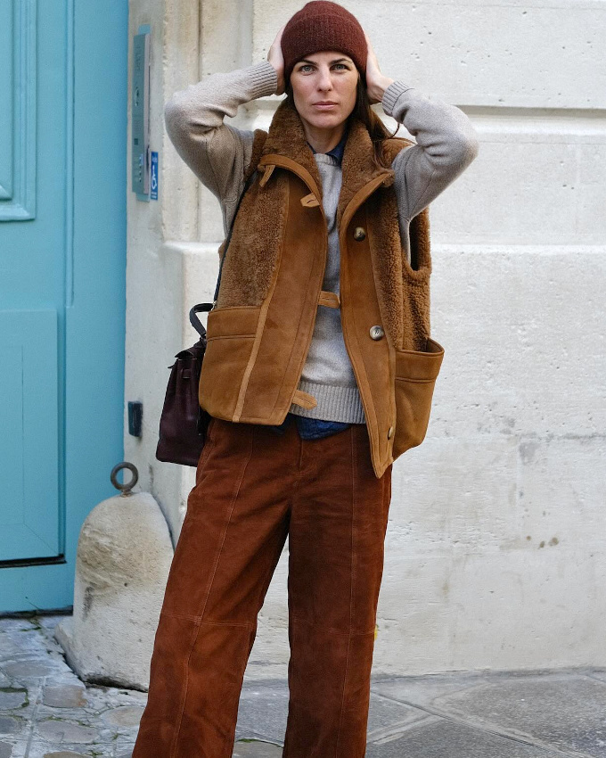 Oui au camaïeu de marrons égayé d'une touche de gris clair !