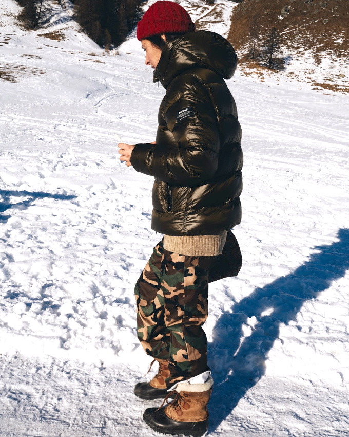 Oui à l'imprimé camouflage traité en mode "ski" !