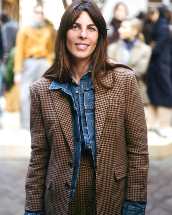 Blazer marron + veste en jean = le bon mix