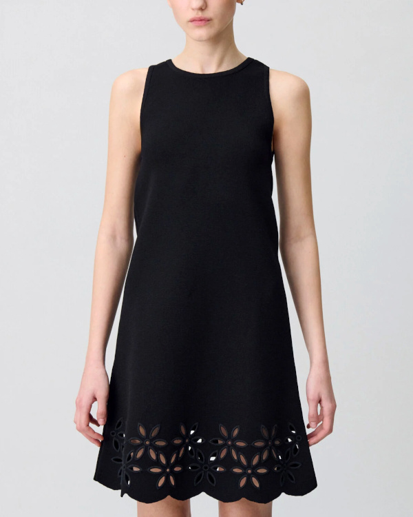 ROBE COURTE MAILLE FINE noire