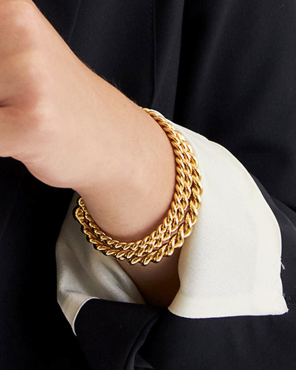 Bracelet jonc doré
