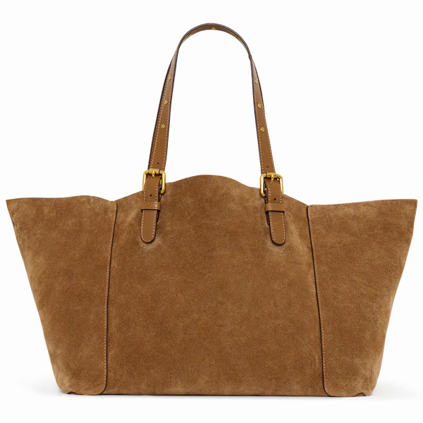 Cabas en cuir velours intérieur métallisé