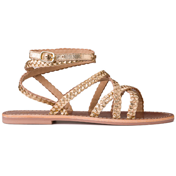 Sandales tressées en cuir