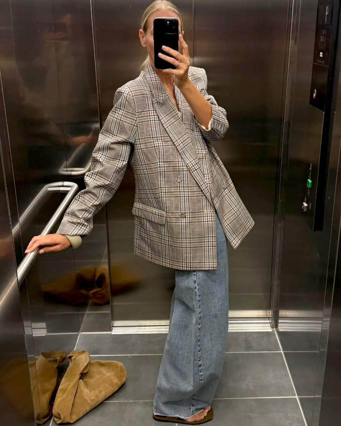 Wanted : un blazer à carreaux à porter avec tous nos jeans larges !
