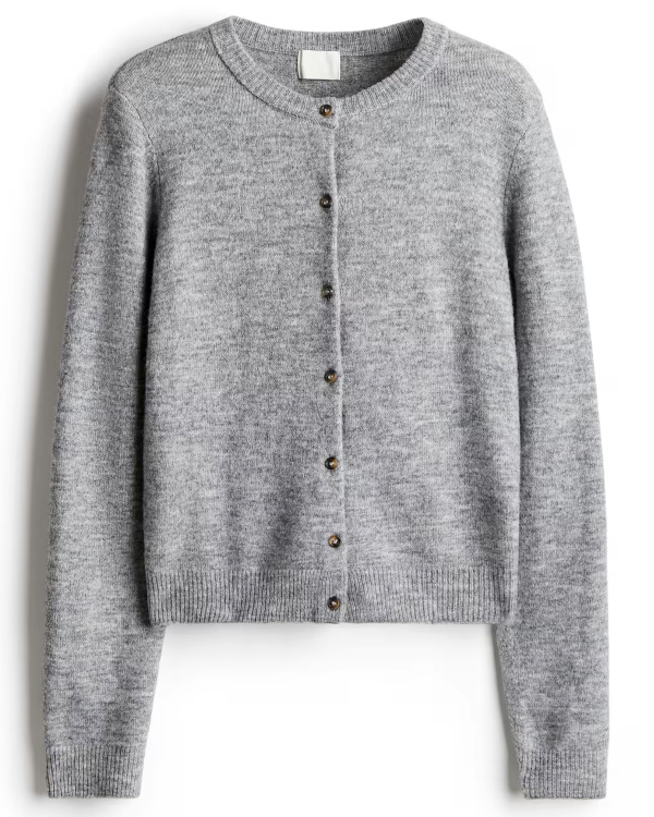 Gilet gris en maille