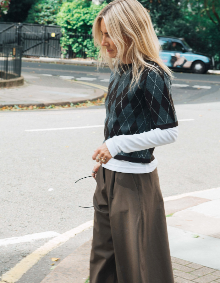 Pull ray et pantalon large