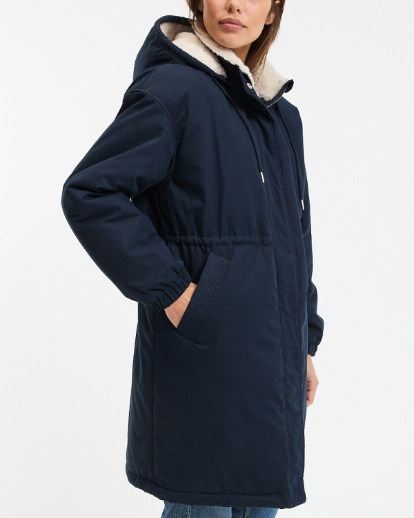 Parka longue capuche fixe fermeture zipp�e