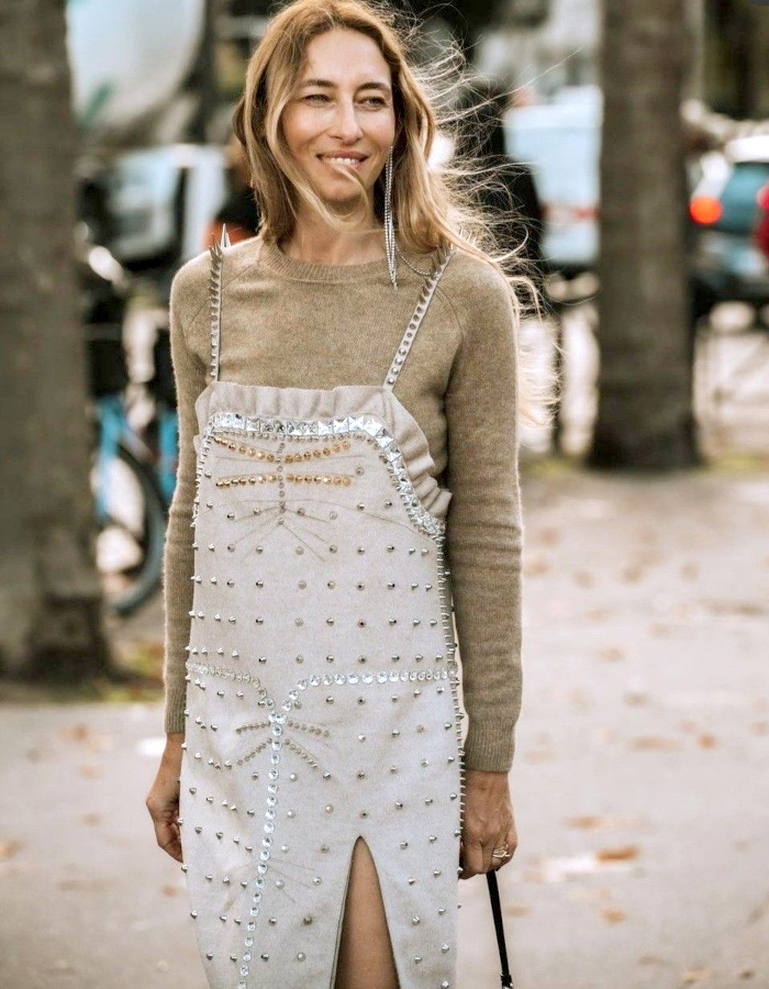 Pull fin + robe de f�te