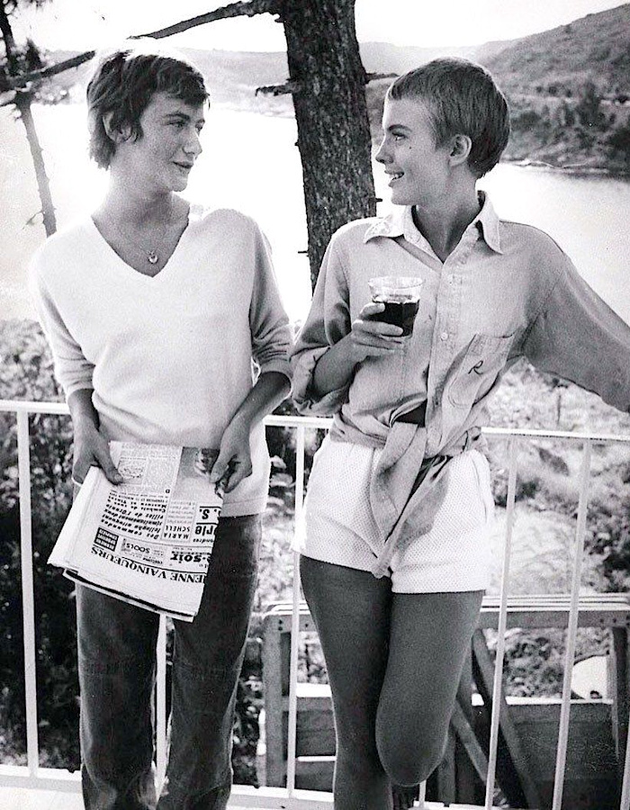 Jean Seberg et Françoise Sagan